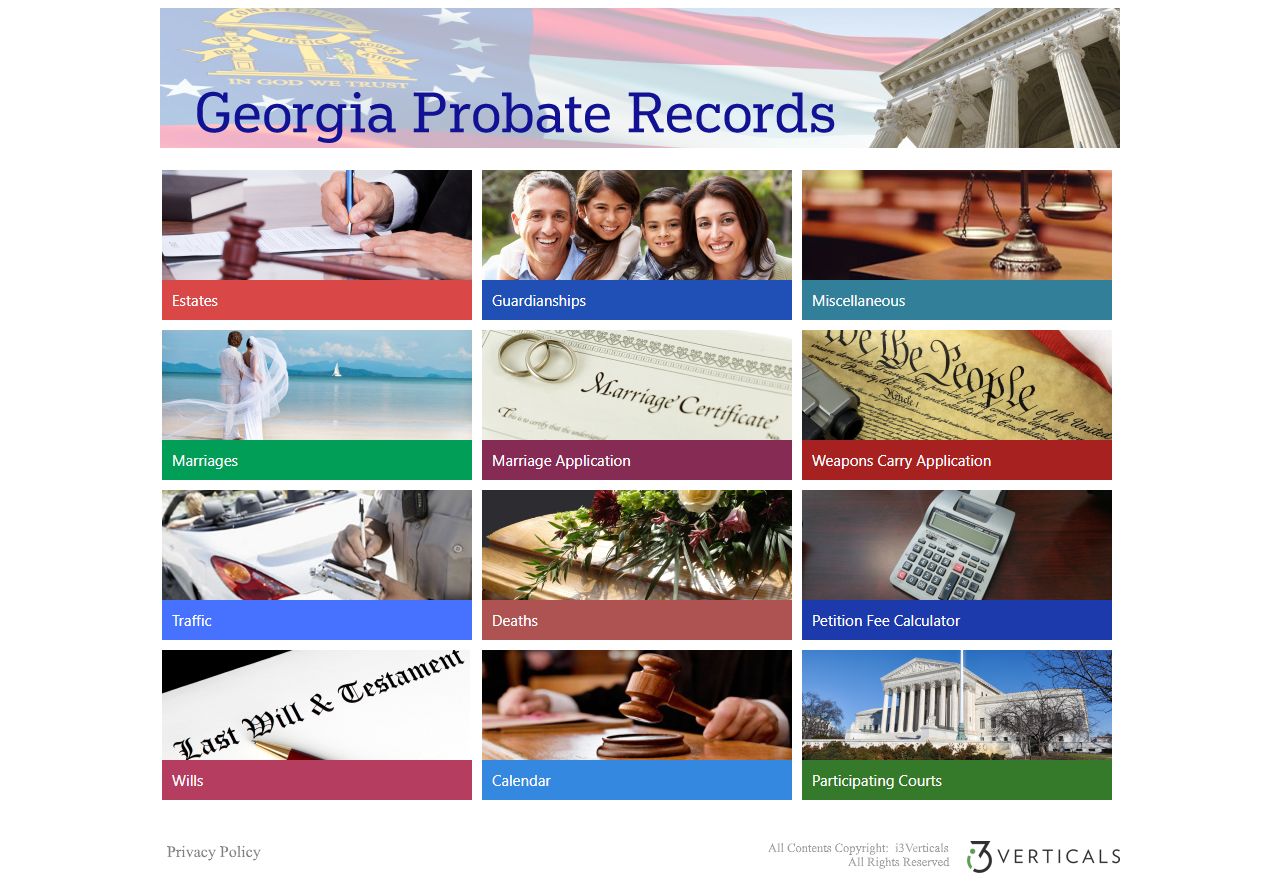 Georgia Probate Court Records online search portal